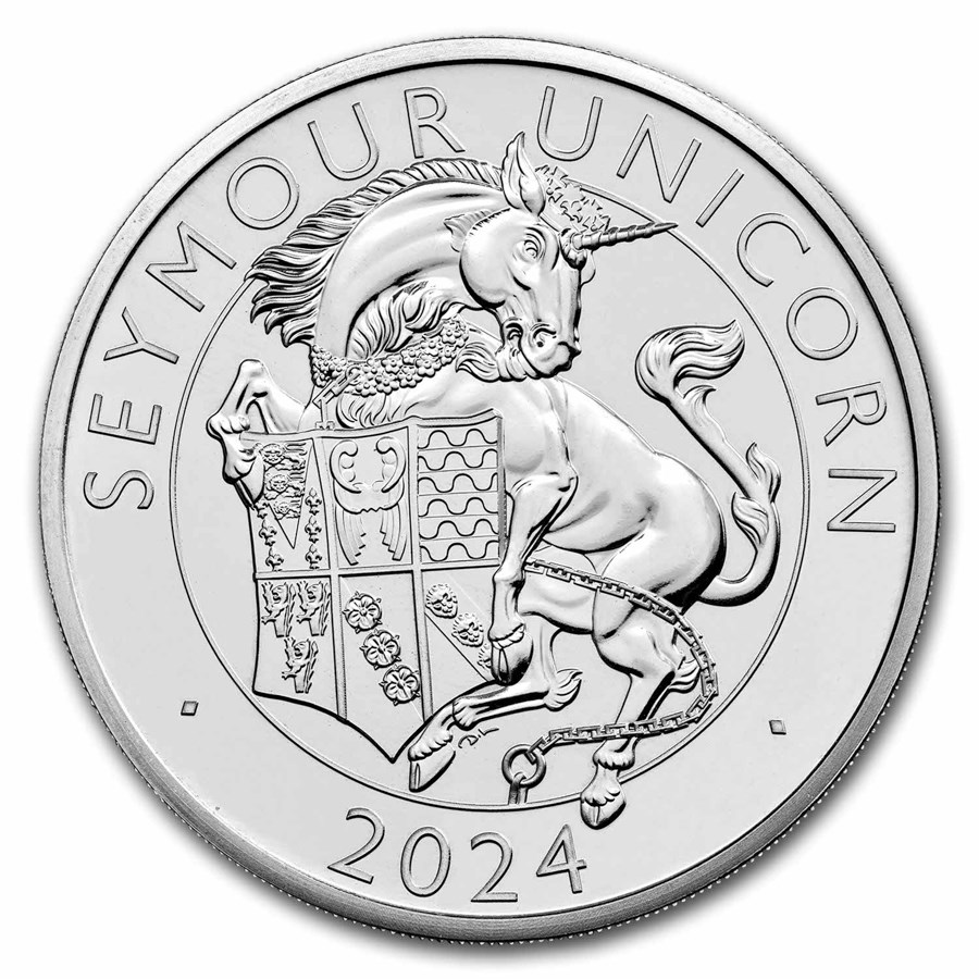 2024 GB Royal Tudor Beasts Seymour Unicorn £5 BU Coin