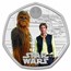 2024 GB Star Wars: Han Solo and Chewbacca Silver Proof Color Coin