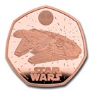 2024 GB Star Wars: Millennium Falcon Gold 50 Pence Prf Coin