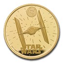 2024 GB Star Wars: TIE Fighter 1/4 oz Gold £25 Prf Coin