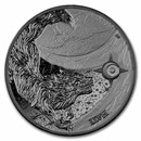 2024 Germania Ragnarok: Hati 1 oz Black Silver BU