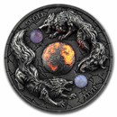 2024 Germania Ragnarok: Skoll & Hati 2 oz Silver (Antiqued, UHR)