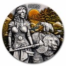 2024 Germania Valkyries: Solveig 2 oz Silver (Antiqued, HR)