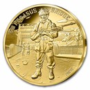 2024 Gold €50 80th Anniversary of D-Day Proof: Pegasus Bridge