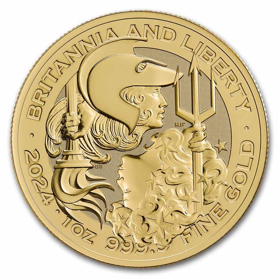 Buy 2024 GB 1 Oz Gold Britannia Liberty BU APMEX   2024 Great Britain 1 Oz Gold Britannia Liberty Bu Coin 291656 Slab 