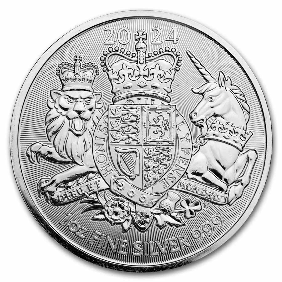 2024 Great Britain 1 oz Silver The Royal Arms BU