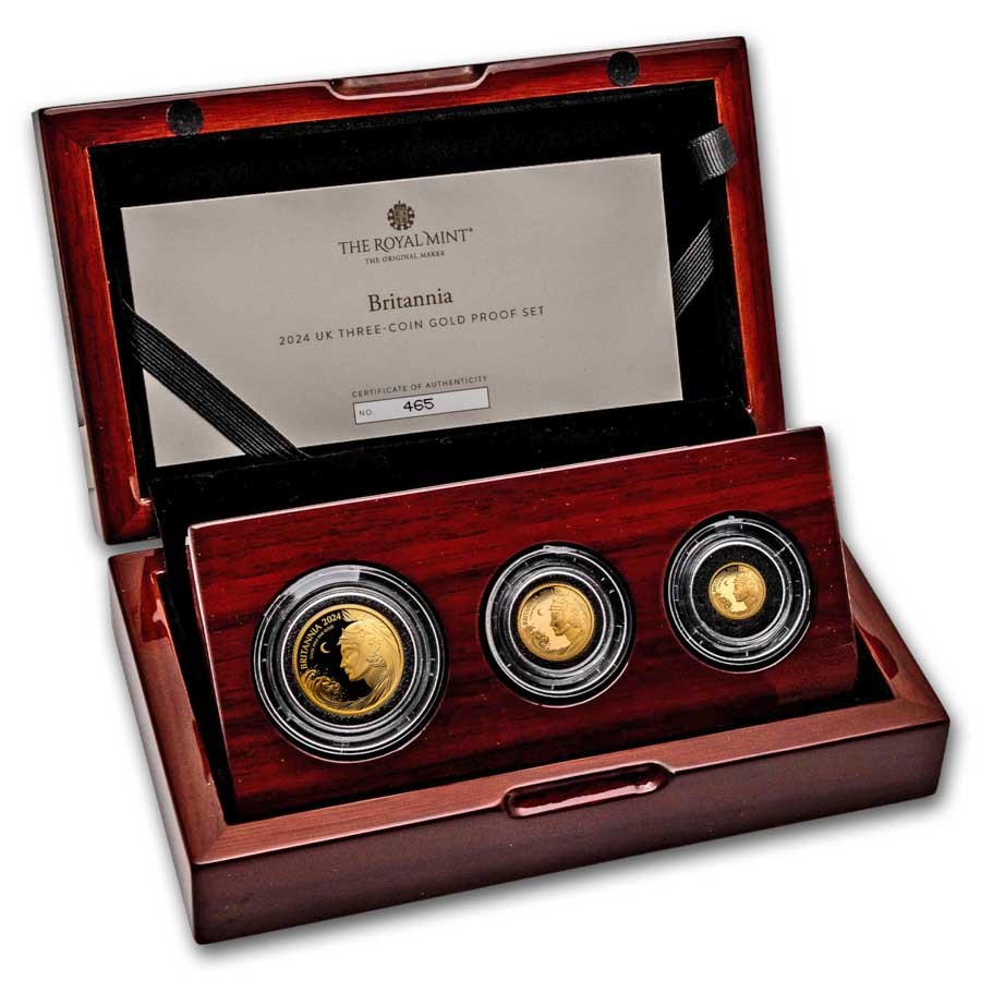 2024 Great Britain 3-Coin Gold Britannia Proof Set