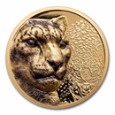 2024 Mongolia 1 oz Gold Proof Snow Leopard (with Box & COA)