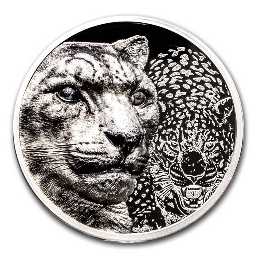 2024 Mongolia 1 oz Silver Proof Snow Leopard