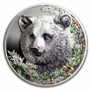 2024 Mongolia 1 oz Silver Woodland Spirits: Bear