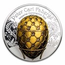 2024 Mongolia 2 oz Silver Faberge Egg; Imperial Coronation Egg