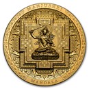 2024 Mongolia 3 oz Silver Gilded Manjushri Mandala