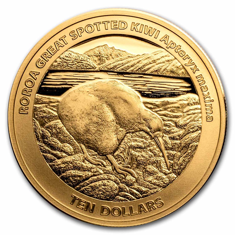 2024 New Zealand 1/4 oz Proof Gold $10 Kiwi