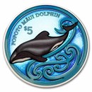 2024 New Zealand 2 oz Silver Proof Popoto Maui Dolphin