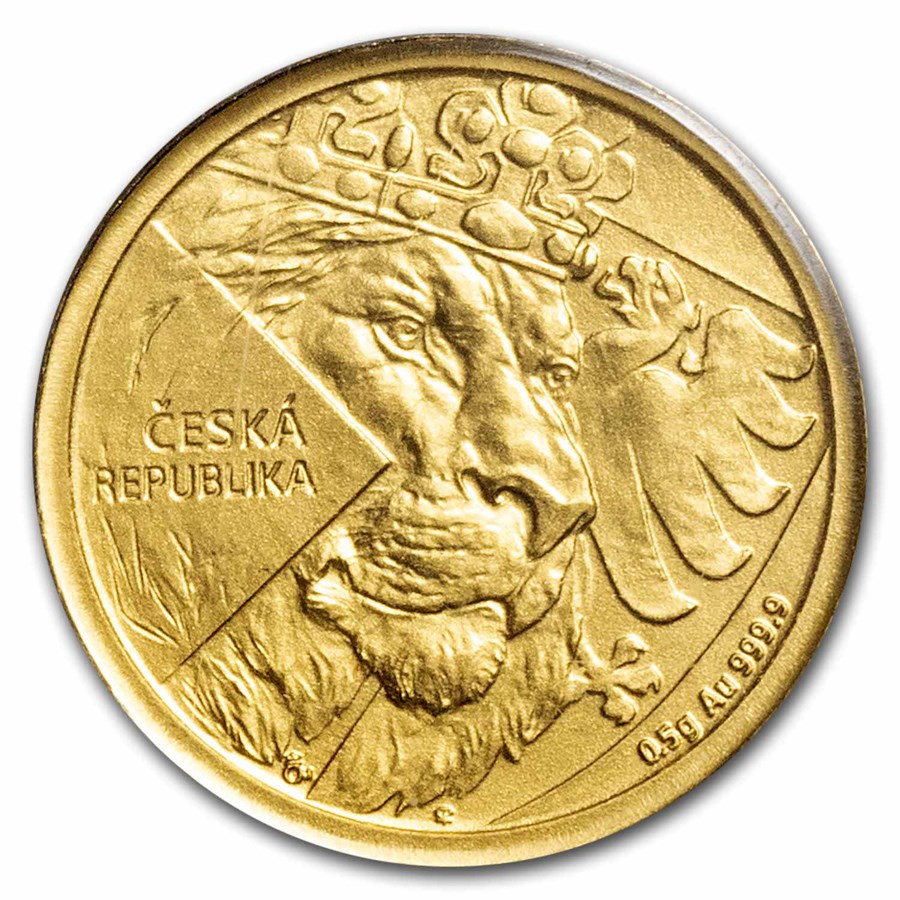 2024 Niue 1/2 gram Gold Czech Lion BU