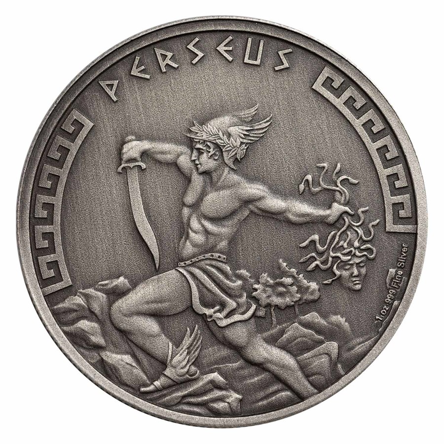 2024 Niue 1 oz Silver Antique Greek Mythology: Perseus (COA #10)