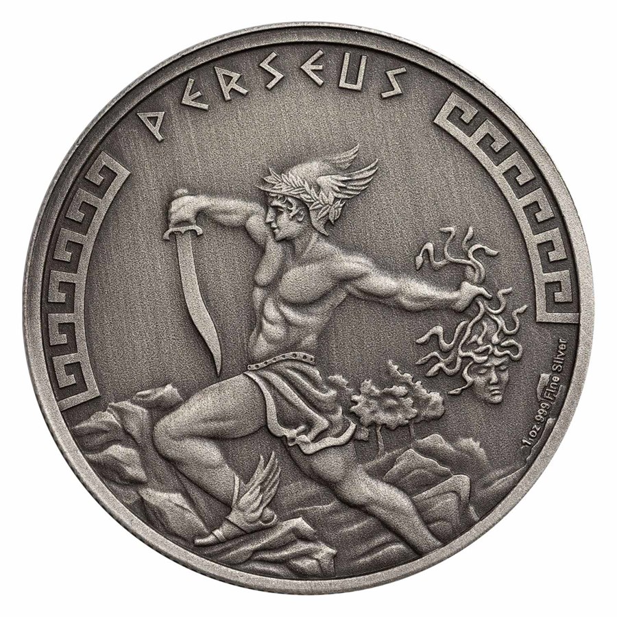 2024 Niue 1 oz Silver Antique Greek Mythology: Perseus (COA #5)