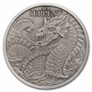 2024 Niue 1 oz Silver Antique Mythical Creatures; Sea Serpent