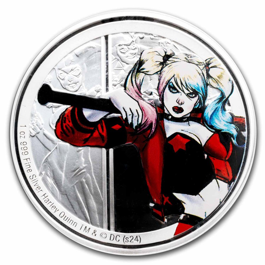 2024 Niue 1 oz Silver Coin $2 DC Villains: HARLEY QUINN