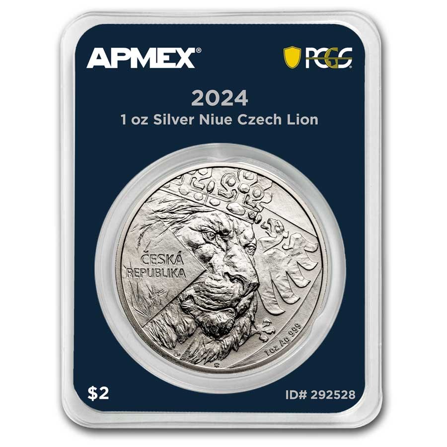 2024 Niue 1 oz Silver Czech Lion (MD® Premier + PCGS FS)