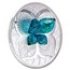 2024 Niue 1 oz Silver Proof Crystal Coin: Butterfly