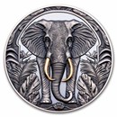 2024 Niue 2 oz Silver Antique Save the Powers; Elephant