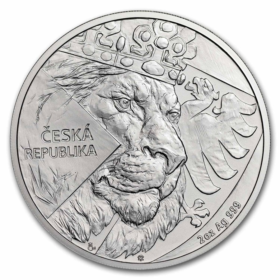 2024 Niue 2 oz Silver Czech Lion BU