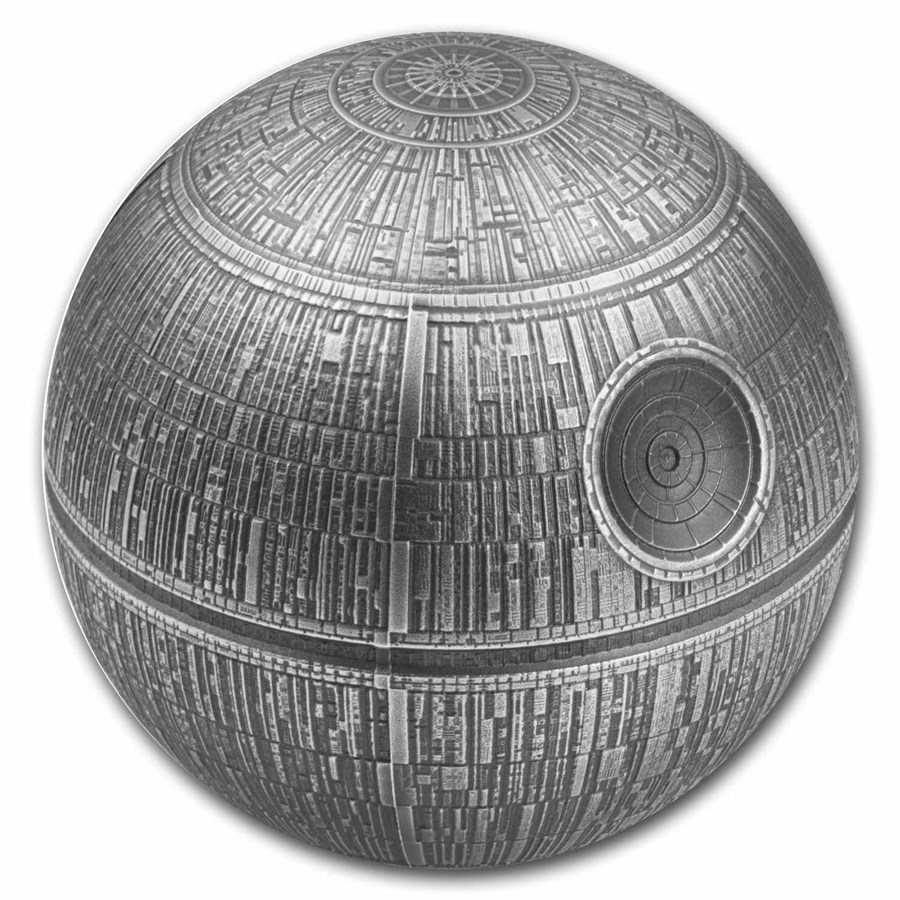 2024 Niue 300 gram Silver $10 Star Wars Death Star Sphere