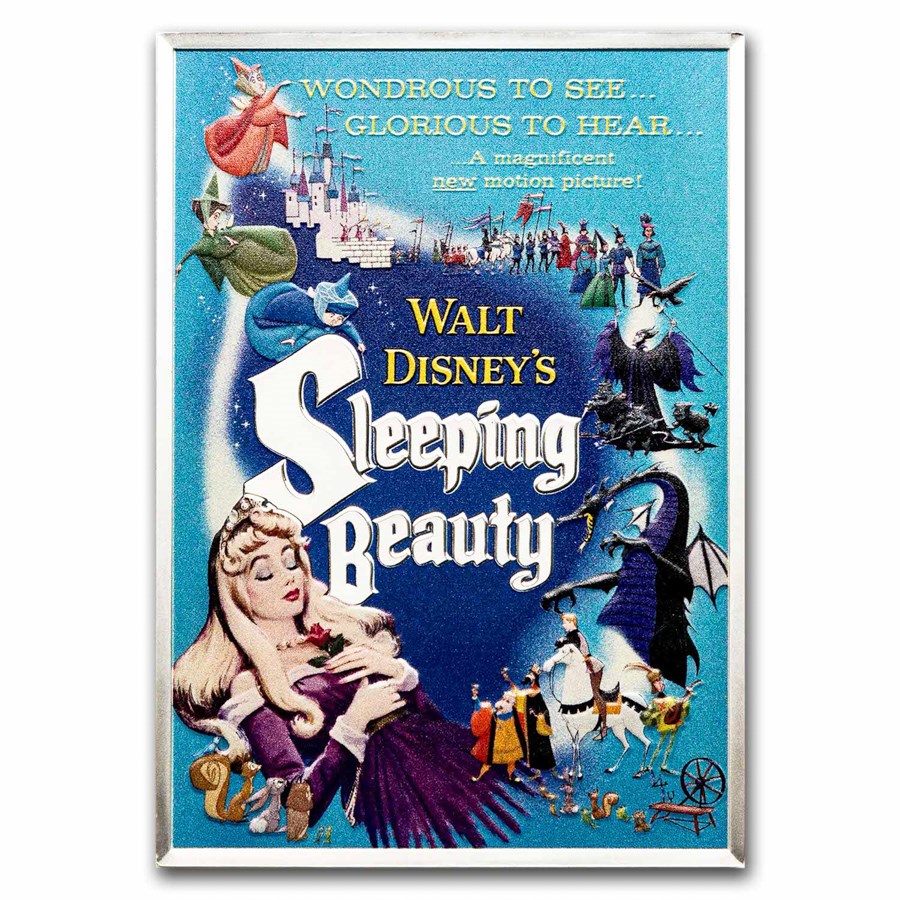 2024 Niue 5 oz Ag $10 Disney Movie Posters: Sleeping Beauty