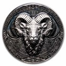 2024 Niue 5 oz Silver Antique Zodiac: Aries (with Box and COA)
