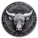 2024 Niue 5 oz Silver Antique Zodiac: Taurus (with Box and COA)