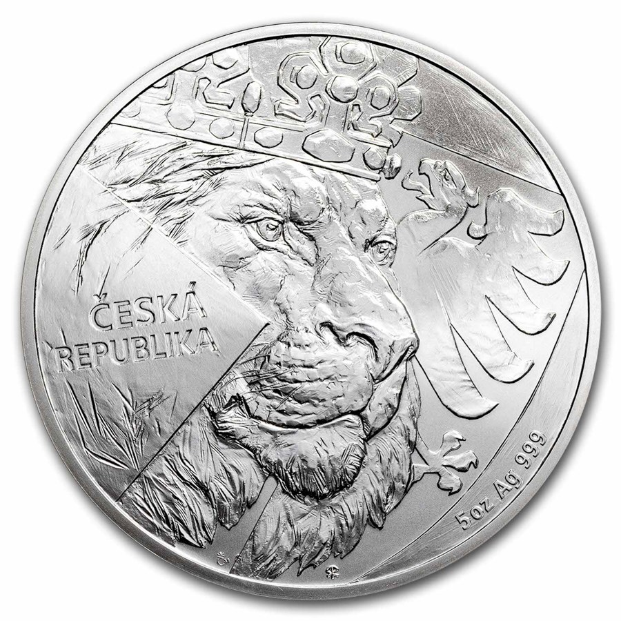 2024 Niue 5 oz Silver Czech Lion BU