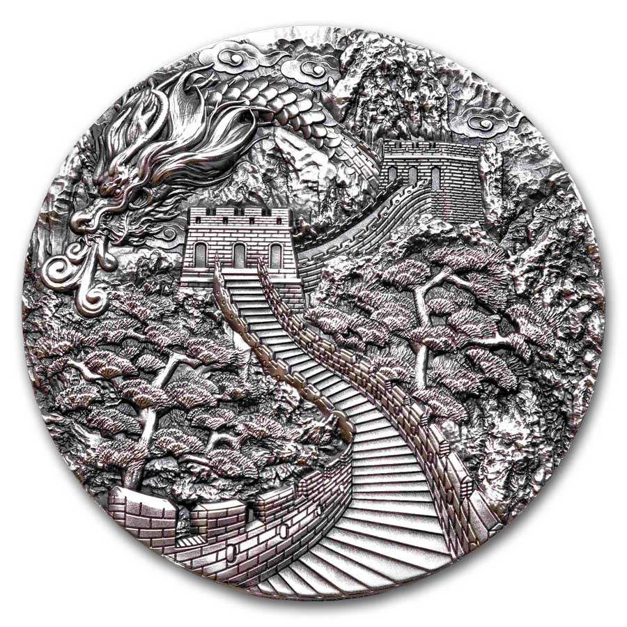 2024 Niue 5 oz Silver Dragon Awakening and The Great Wall