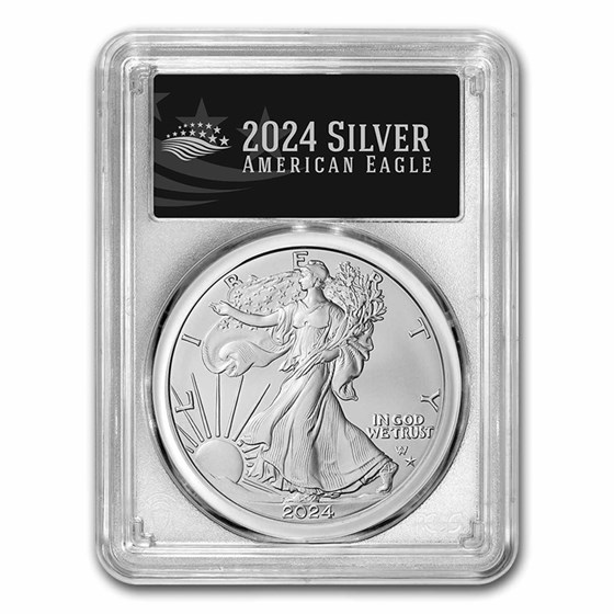 Buy 2024P Silver Eagle Star Privy MS70 (FDI, Black) APMEX