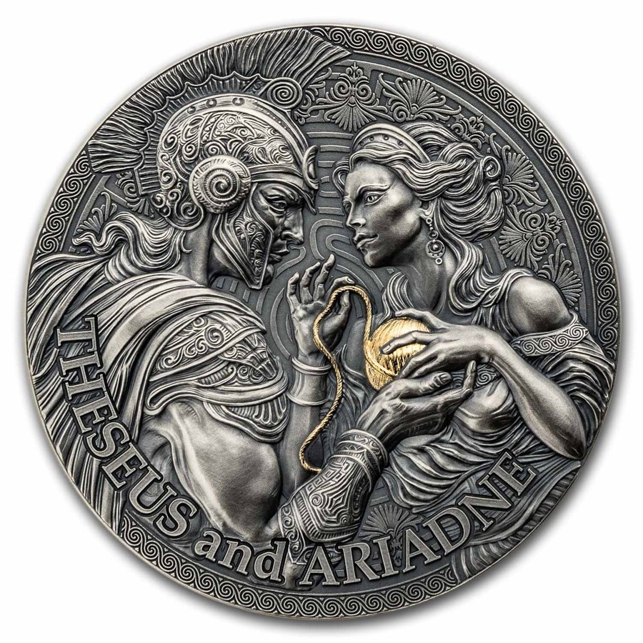 2024 Republic of Cameroon 2 oz Silver Mythology Theseus & Ariadne