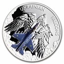 2024 Republic of Ghana 1 oz Silver Ukrainian Falcons
