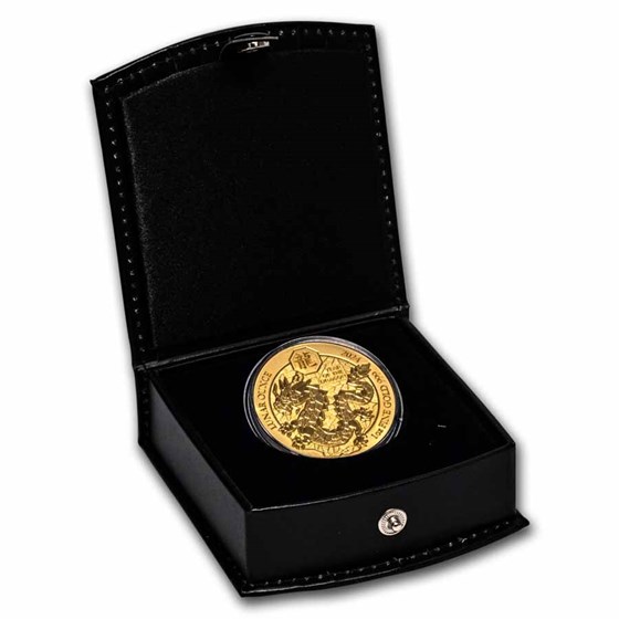 2024 Rwanda 1 oz Gold Lunar Year of the Dragon BU