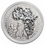 2024 Rwanda 2 oz Silver African Ounce Leopard BU