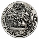 2024 Rwanda 3 oz Silver Nautical Ounce Cutty Sark Antiqued