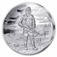 2024 Silver €10 80th Anniversary of D-Day Proof: Omaha Beach
