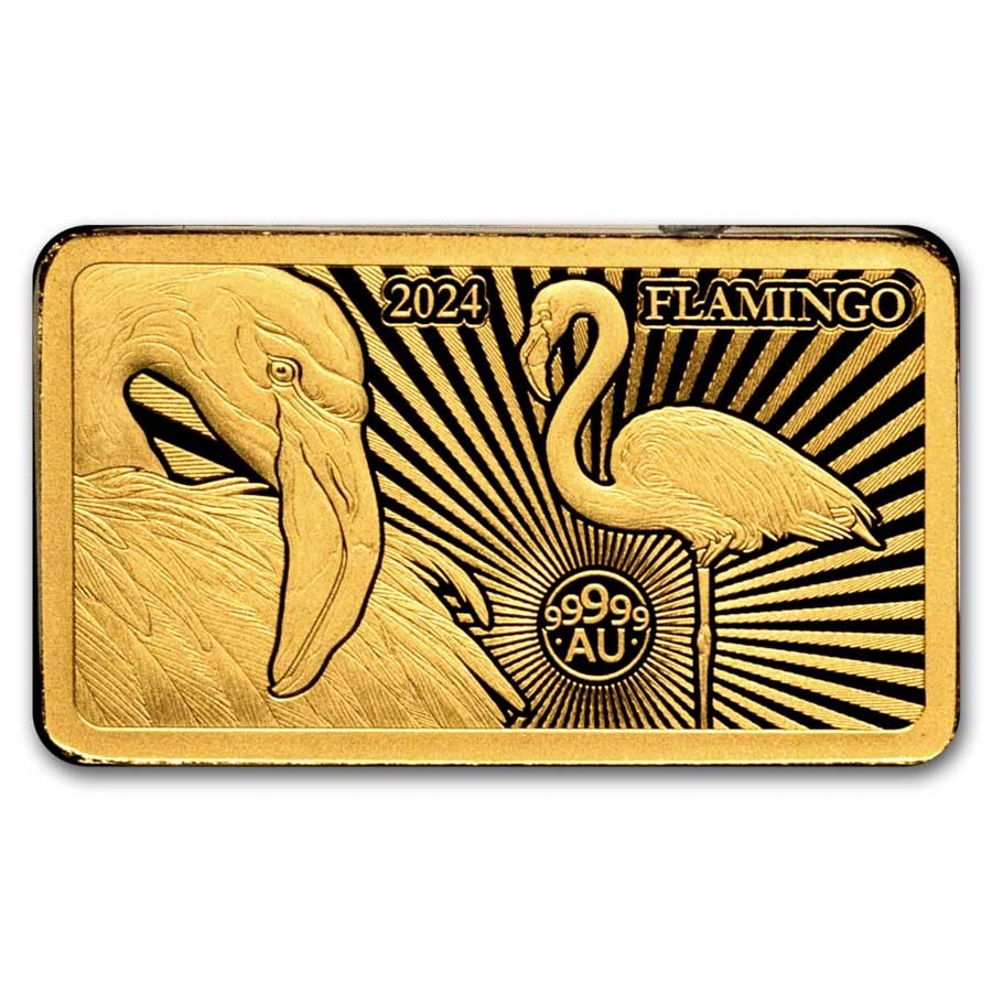 2024 Solomon Islands 1/100 oz Gold Flamingo