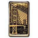 2024 Solomon Islands 1/200 oz Gold Golden Gate Bridge