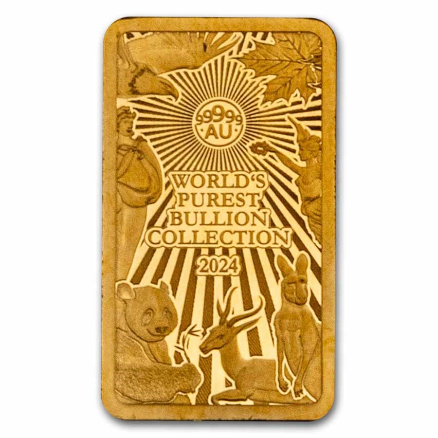 2024 Solomon Islands 2 gram Gold World's Purest Bullion Coin Bar