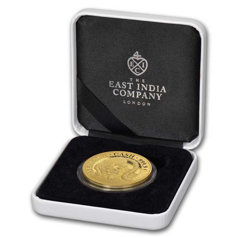 2024 St. Helena 1 oz Gold India Wildlife Leopard (COA #10, w/Box)