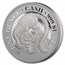 2024 St. Helena 1 oz Silver £1 Cash Series: Snow Leopard