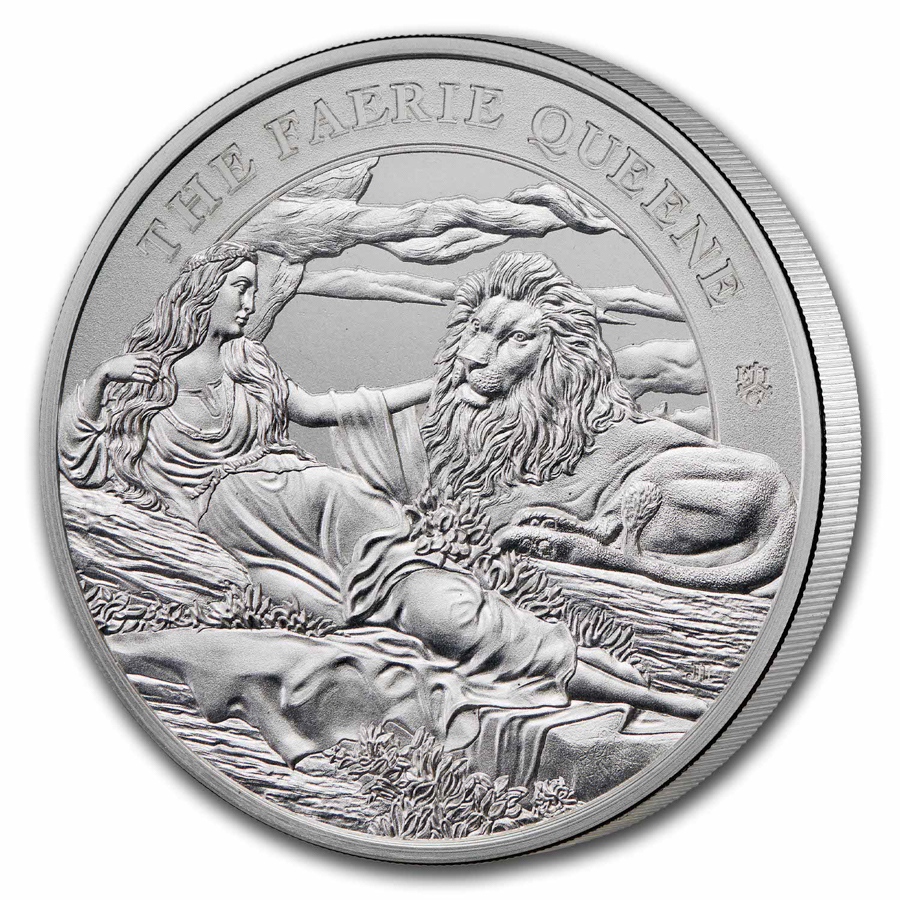 2024 St Helena 1 Oz Silver Faerie Queene Una The Lion BU   2024 St Helena 1 Oz Silver Faerie Queene Una The Lion Bu 283592 Obv 