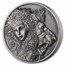 2024 St. Helena 2 oz Silver Una & the Lion Antique Ultra HR