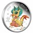 2024 Tuvalu 1/2 oz Silver Lunar Baby Dragon Proof (Colorized)