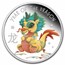 2024 Tuvalu 1/2 oz Silver Lunar Baby Dragon Proof (Colorized)