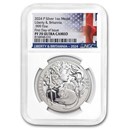 2024 US Mint 1 oz Silver Liberty & Britannia PF-70 NGC (FDI)